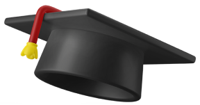 Graduation mortarboard graphic